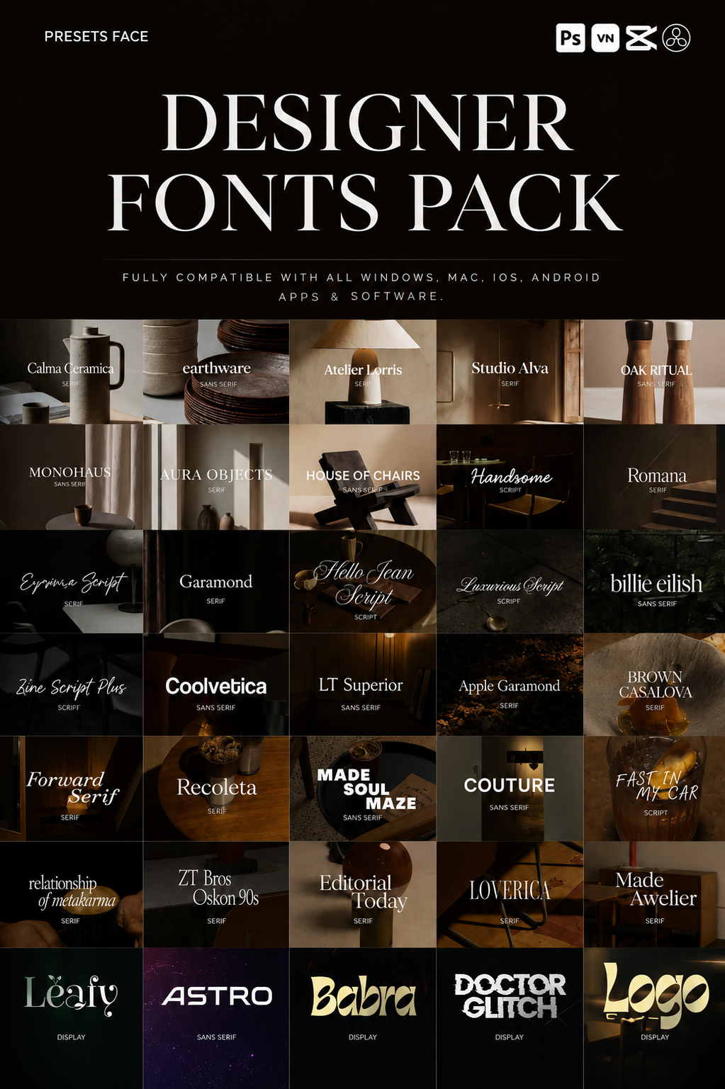 25 DESIGNER FONTS