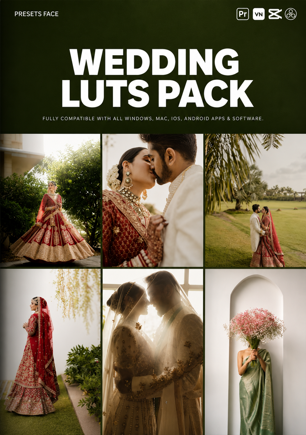 50 PREMIUM WEDDING VIDEO LUTS PACK (CUBE FILES)